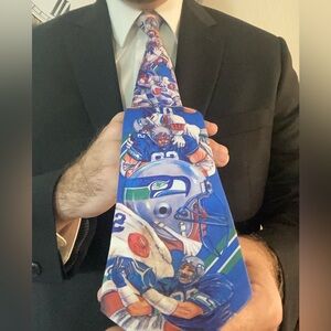 Blue Seahawks Sports Tie